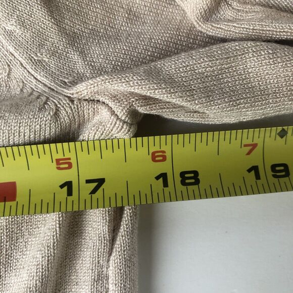 Ruby Rd. Women’s Embellished V neck 3/4 Sleeve Glacé Buff Sweater Small NWT - Picture 5 of 14